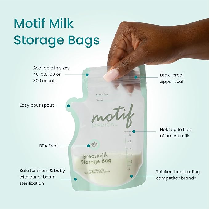 Motif Medical Bolsas De Almacenamiento De Leche 100 Bolsas