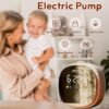 NCVI Extractor de leche eléctrico doble 8116, modo personalizable, succión, velocidad y succión de grado hospitalario